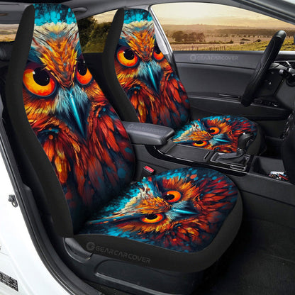Owl Colorful Car Seat Covers Custom Car Accessories