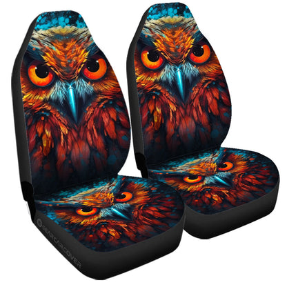 Owl Colorful Car Seat Covers Custom Car Accessories