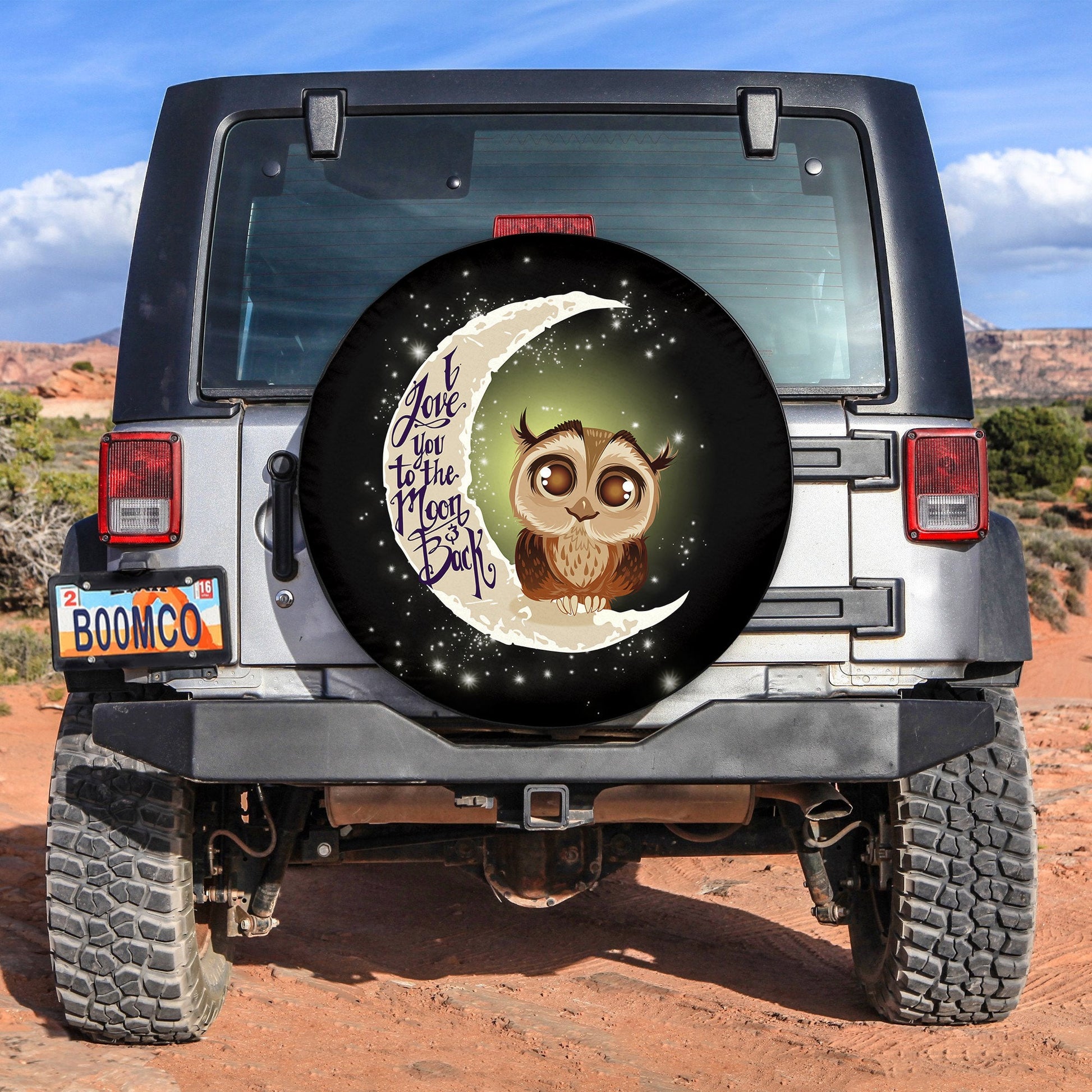 Owl Moon Cute Spare Tire Cover
