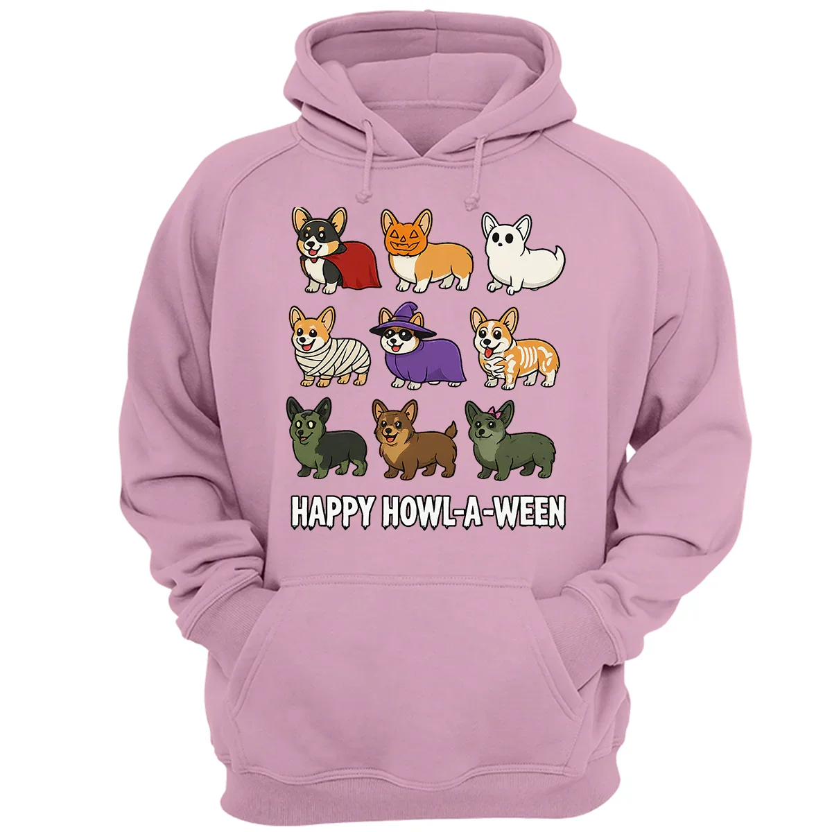 Corgi Halloween T-Shirt – Happy Howl-a-ween Graphic Gift for Dog Lovers