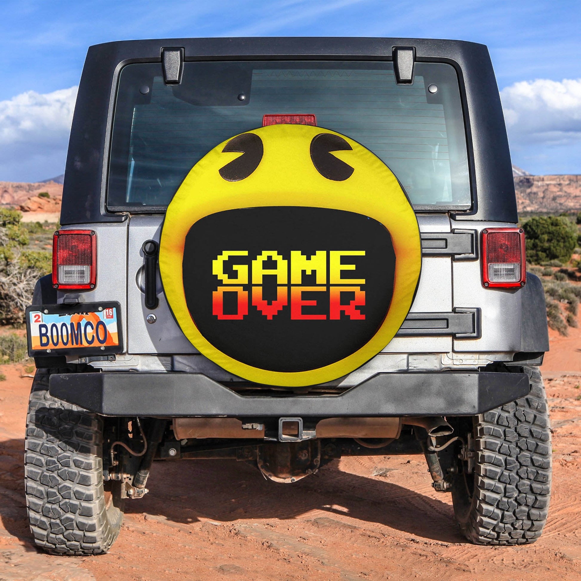 Pacman Game Over Spare Tire Cover