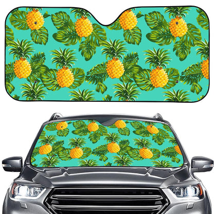 Palm Leaf Pineapple Pattern Print Car Windshield Sun Shade