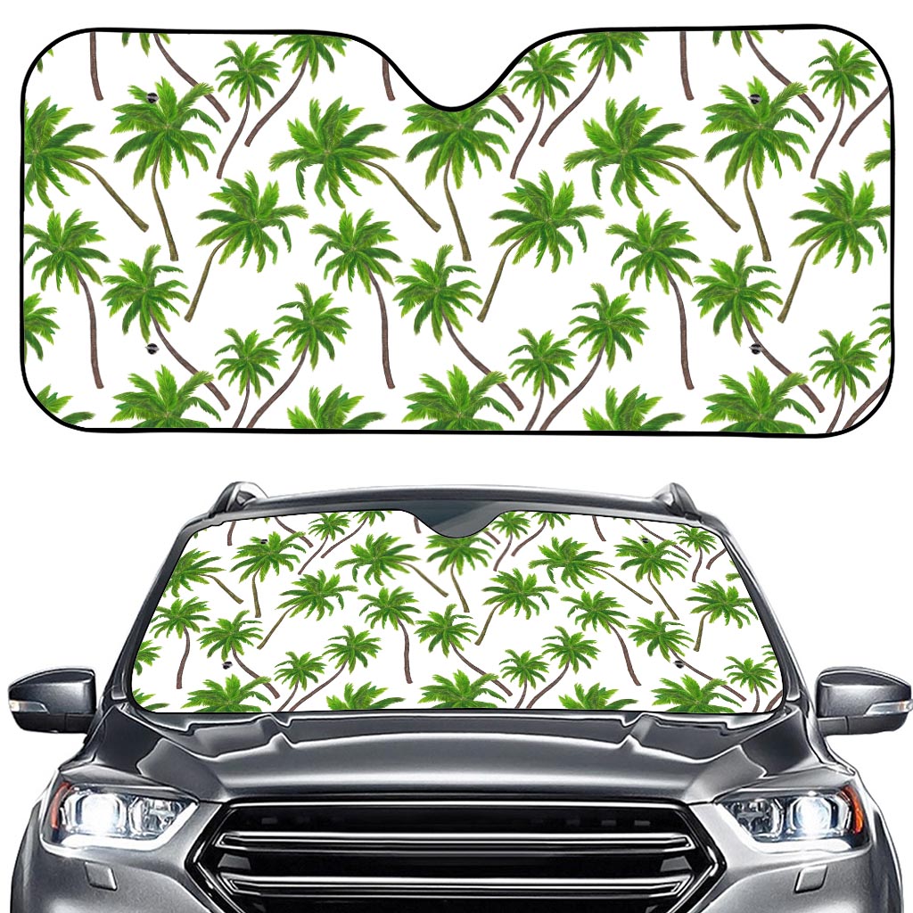 Palm Tree Pattern Print Car Windshield Sun Shade