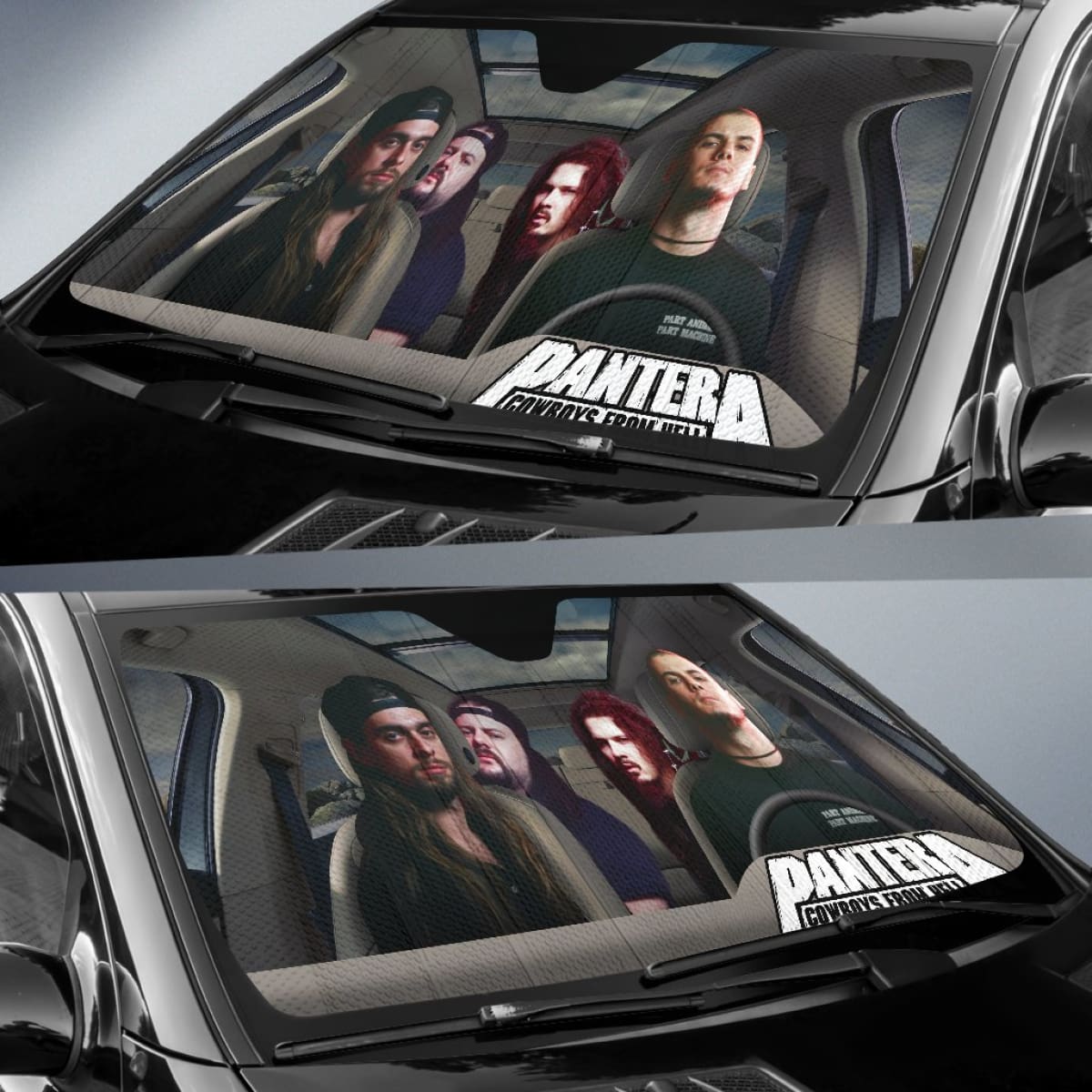 Pantera Car Sun Shade Rock Band Sun Visor Fan Gift Universal Fit 174503