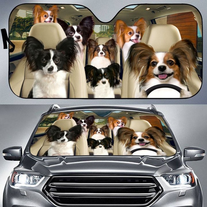 Papillon Car All Over Printed 3D Sun Shade