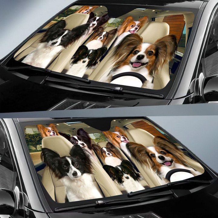 Papillon Car All Over Printed 3D Sun Shade
