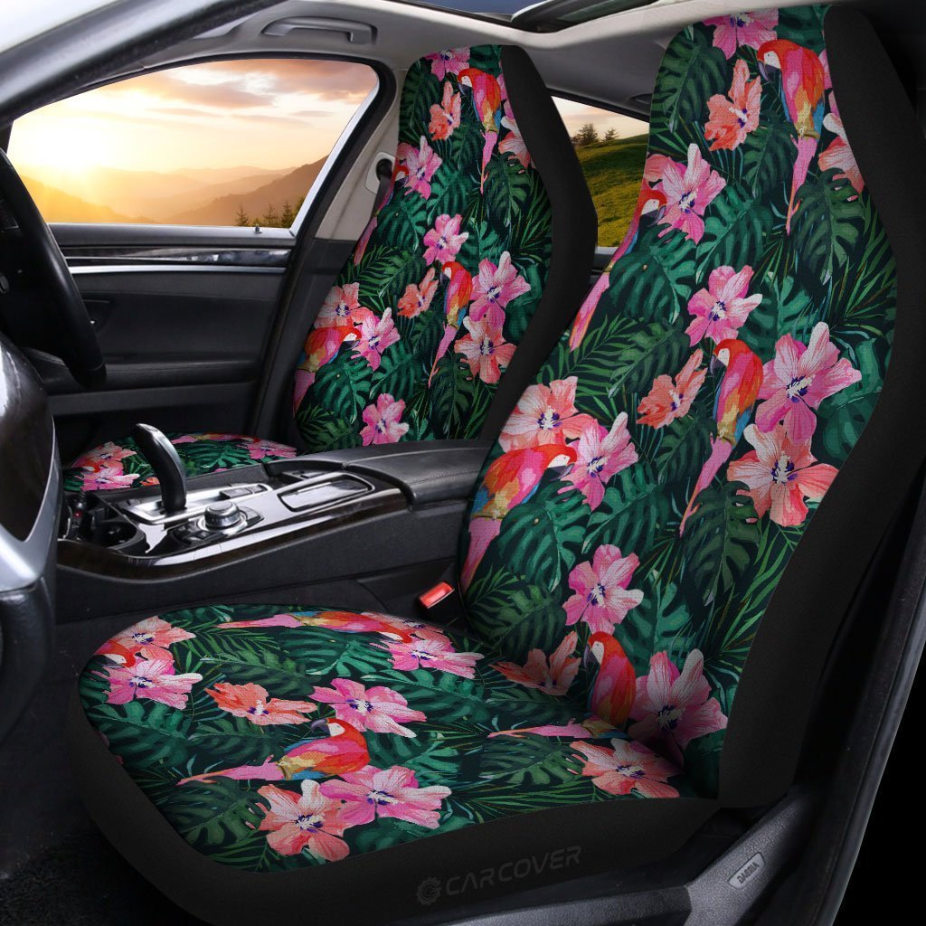 Parrot Car Seat Covers Custom Hawaiian Tropical Car Accessories