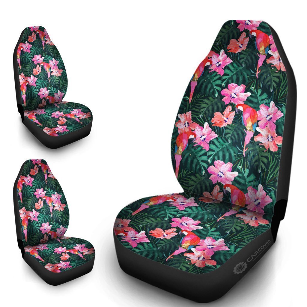 Parrot Car Seat Covers Custom Hawaiian Tropical Car Accessories