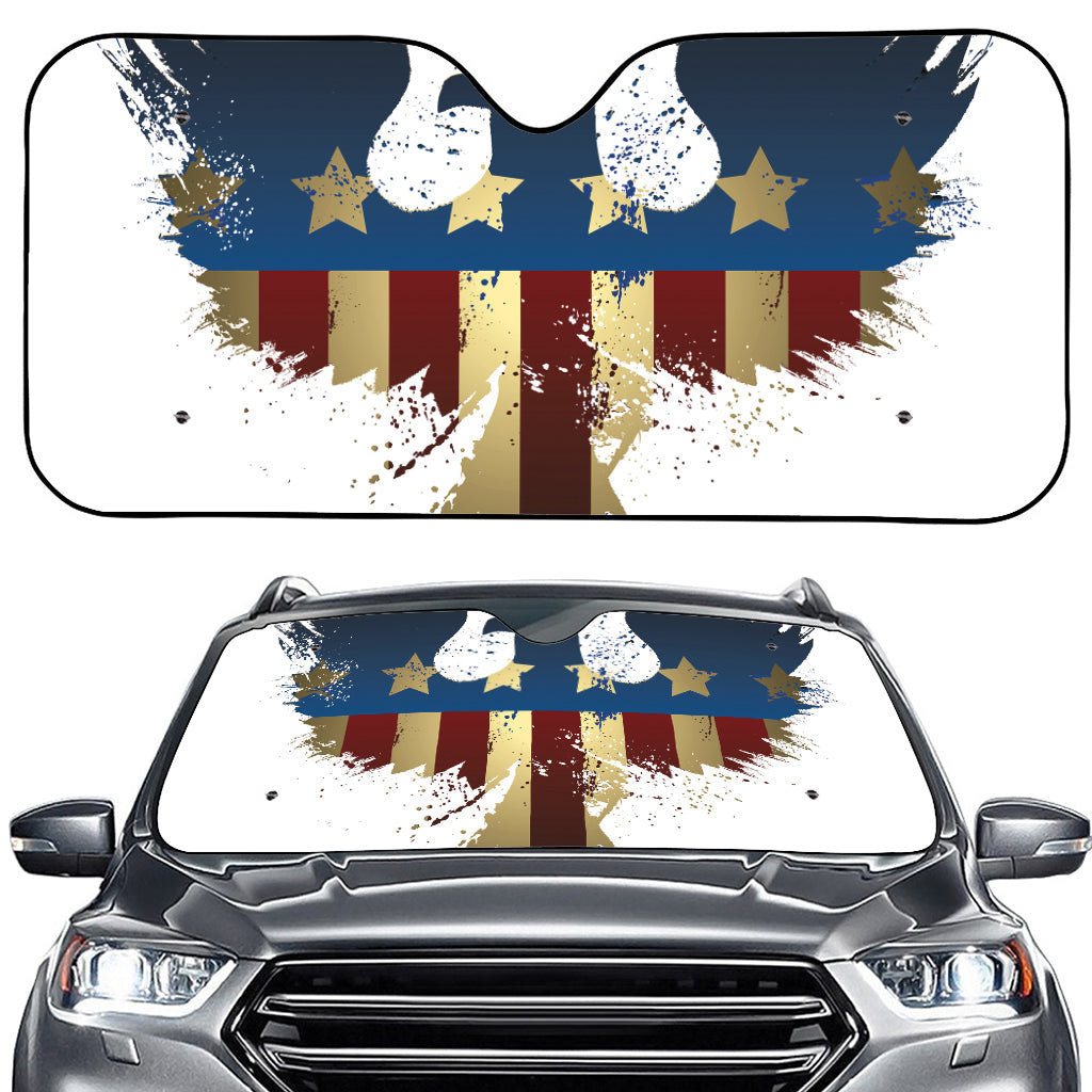Patriotic American Eagle Print Car Windshield Sun Shade