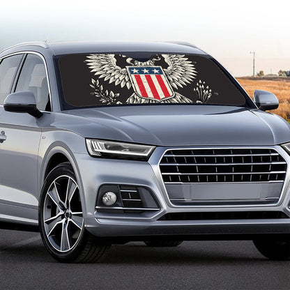 Patriotic USA Eagle Print Car Windshield Sun Shade