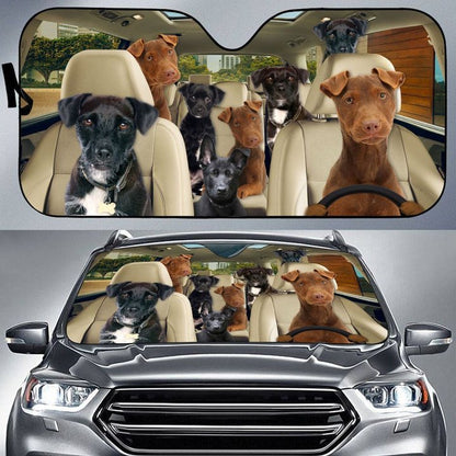 Patterdale Terrier Car All Over Printed 3D Sun Shade