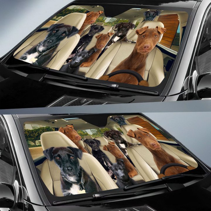 Patterdale Terrier Car All Over Printed 3D Sun Shade