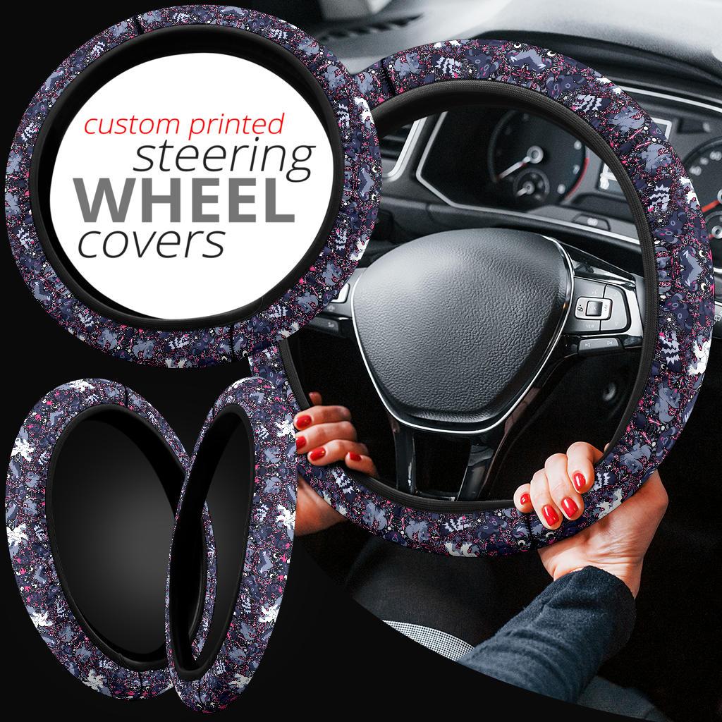 Pattern Black Luxury Car Steering Wheel Cover