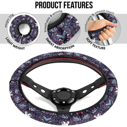 Pattern Black Luxury Car Steering Wheel Cover