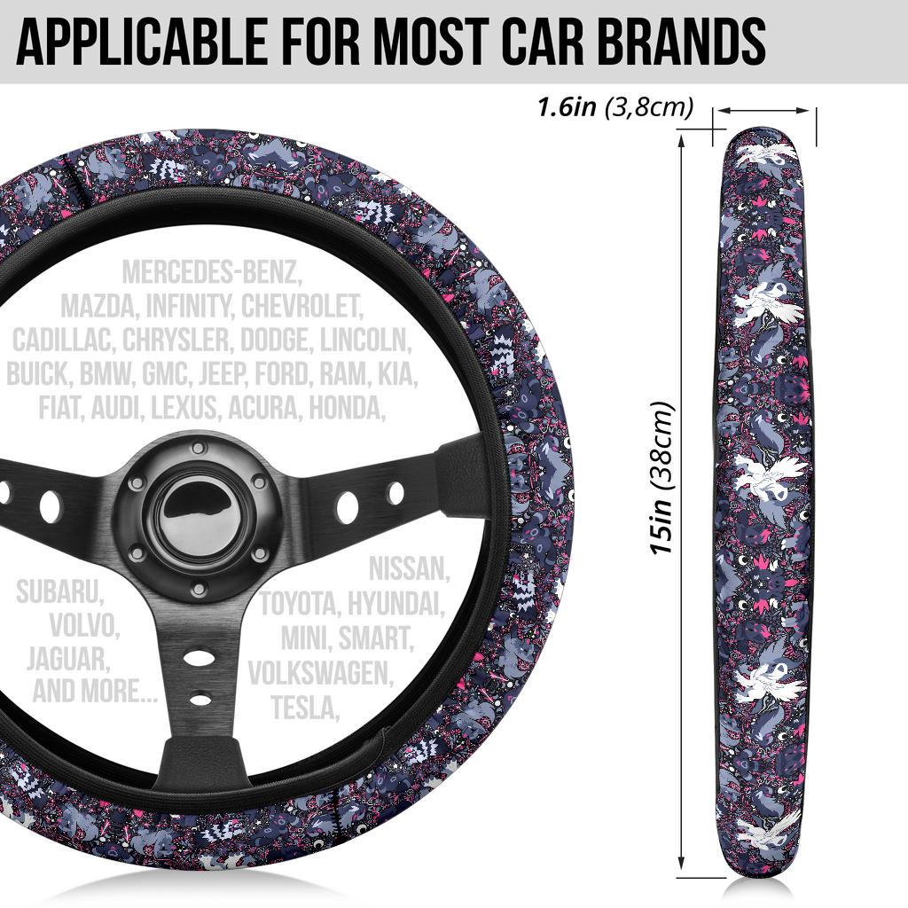 Pattern Black Luxury Car Steering Wheel Cover