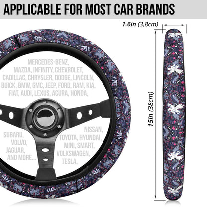 Pattern Black Luxury Car Steering Wheel Cover