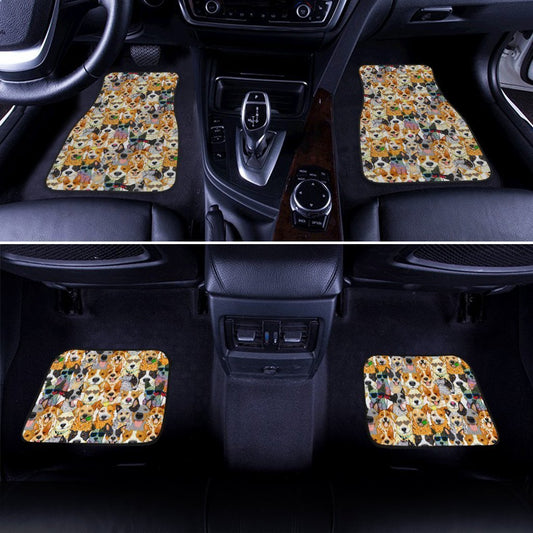 Pattern Dog Face Car Floor Mats Custom Dog Car Accessories