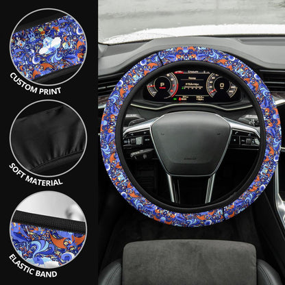Pattern Dragon Car Steering Wheel Cover 1
