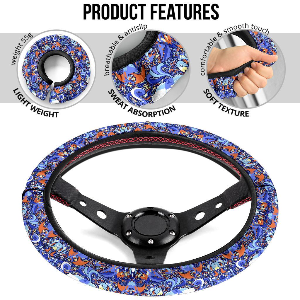 Pattern Dragon Car Steering Wheel Cover 1