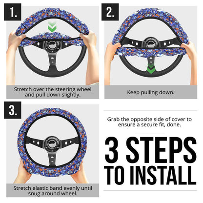 Pattern Dragon Car Steering Wheel Cover 1