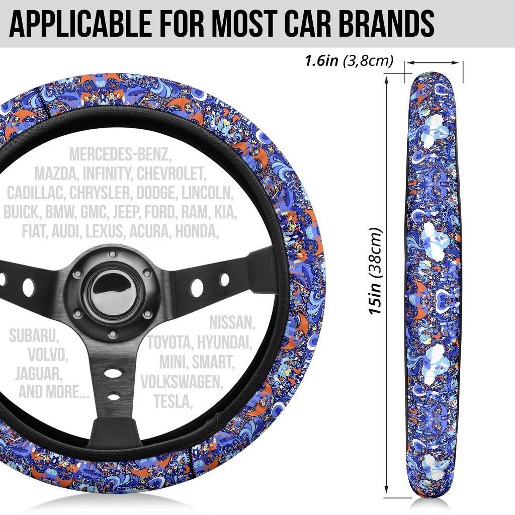 Pattern Dragon Car Steering Wheel Cover 1