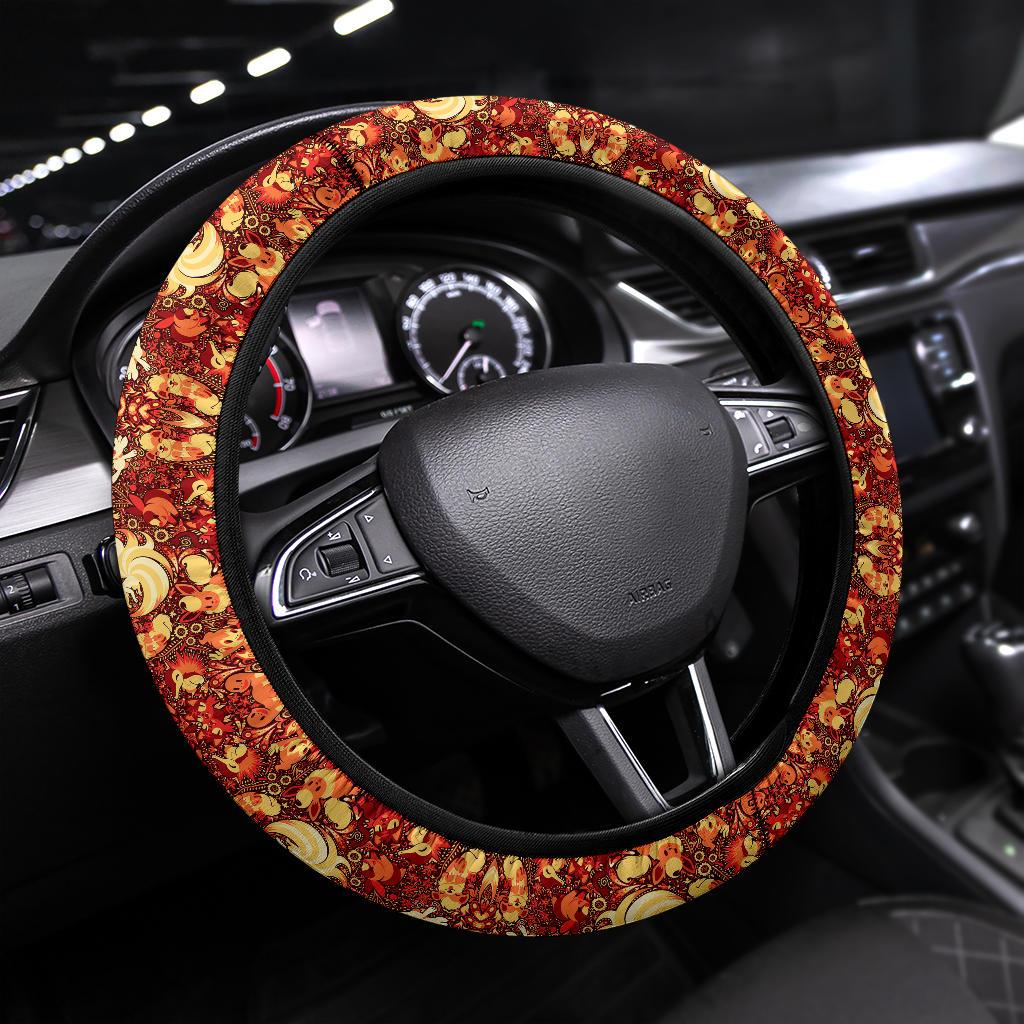 Pattern Fire Car Steering Wheel Cover 6