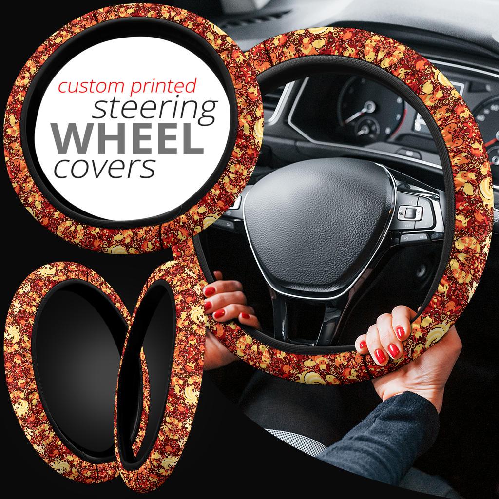Pattern Fire Car Steering Wheel Cover 6