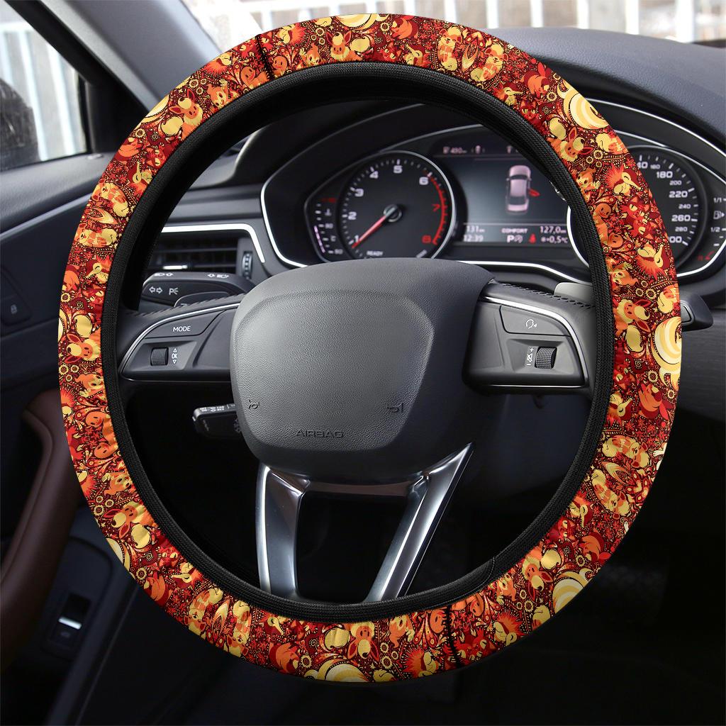 Pattern Fire Car Steering Wheel Cover 6