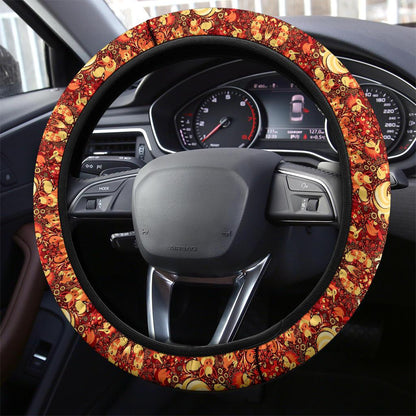 Pattern Fire Car Steering Wheel Cover 6