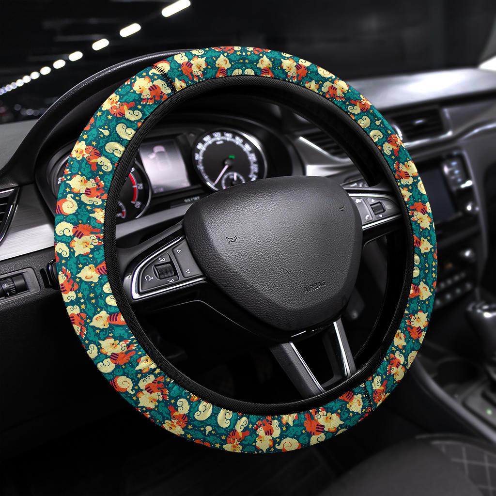 Pattern Fire Cute Car Steering Wheel Cover 3