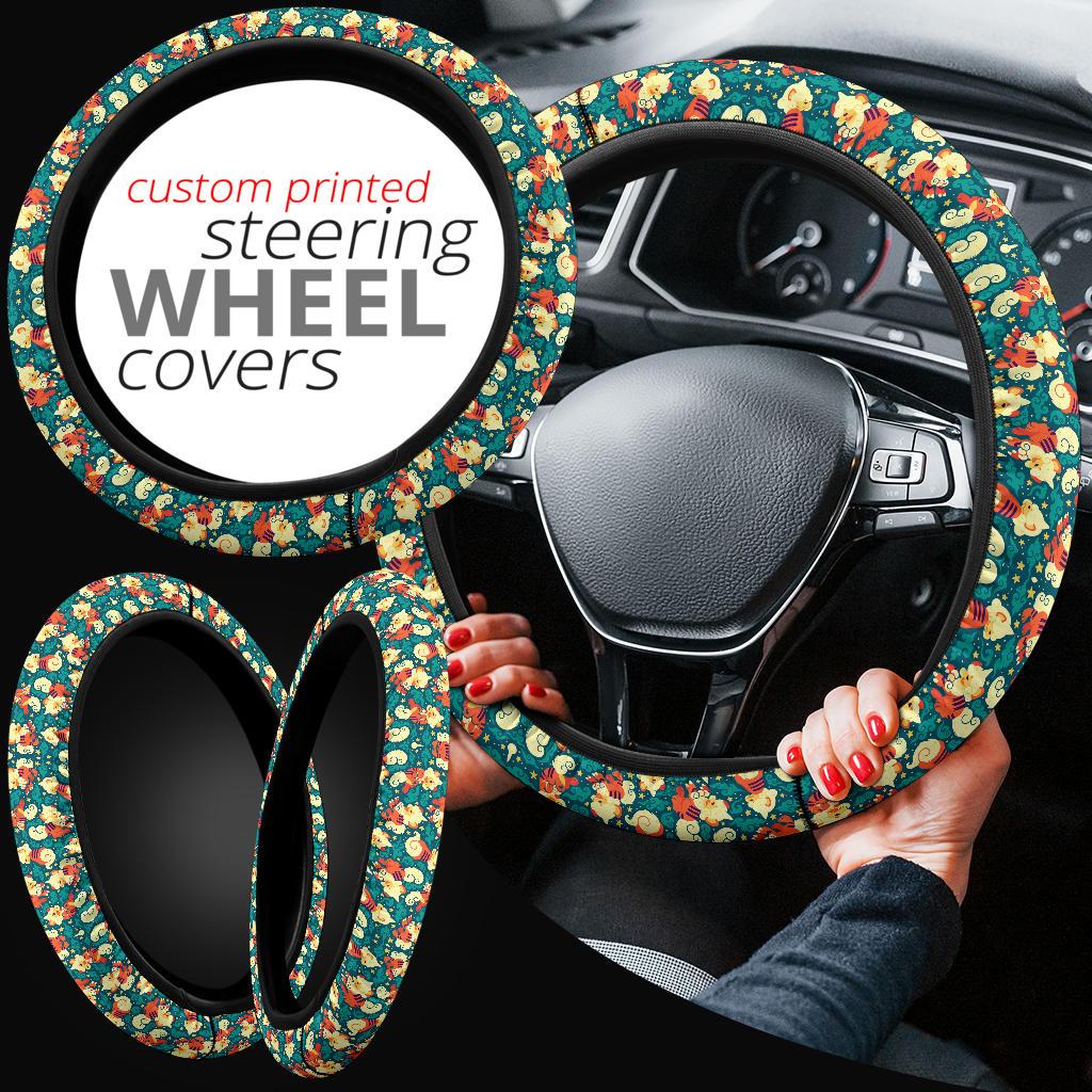 Pattern Fire Cute Car Steering Wheel Cover 3