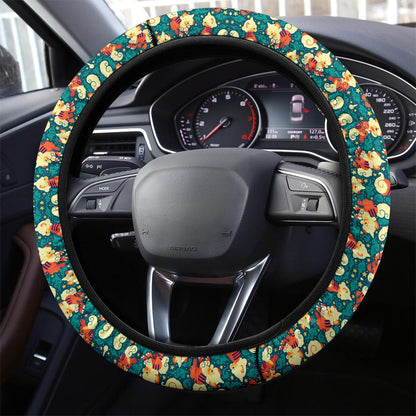 Pattern Fire Cute Car Steering Wheel Cover 3