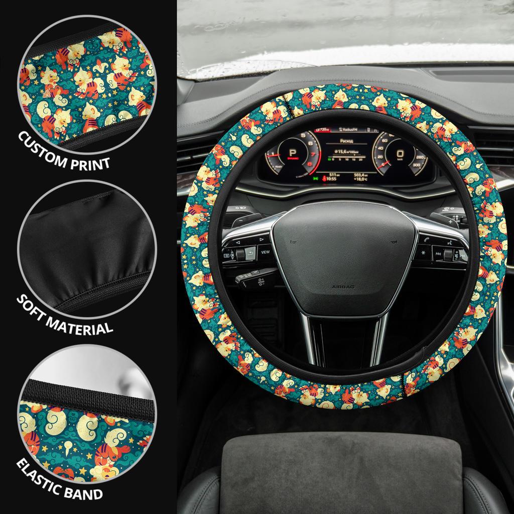 Pattern Fire Cute Car Steering Wheel Cover 3