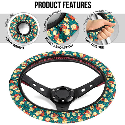 Pattern Fire Cute Car Steering Wheel Cover 3