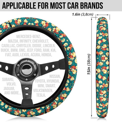 Pattern Fire Cute Car Steering Wheel Cover 3