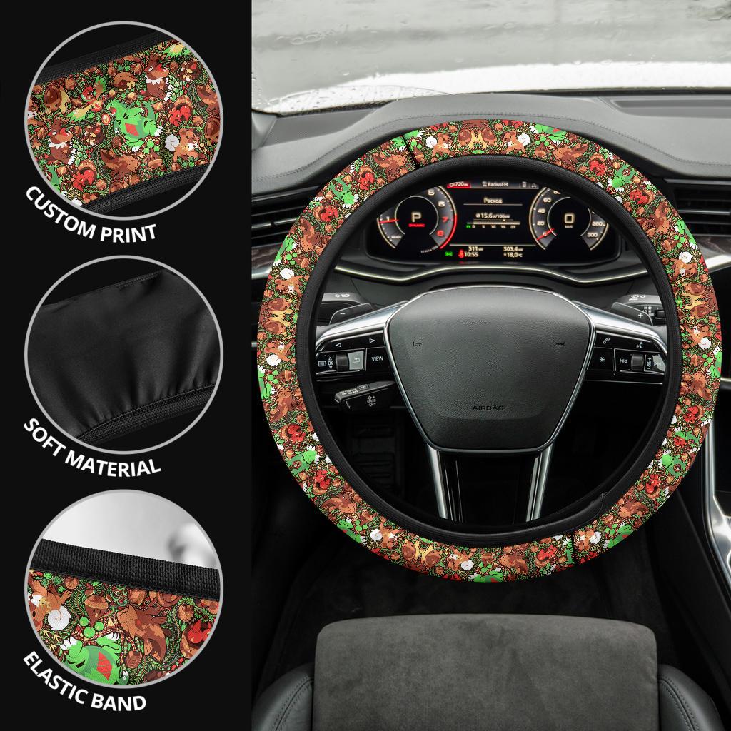 Pattern Forest Car Steering Wheel Cover