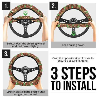 Pattern Forest Car Steering Wheel Cover