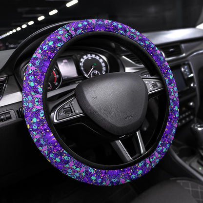 Pattern Ghost Purple Car Steering Wheel Cover 2