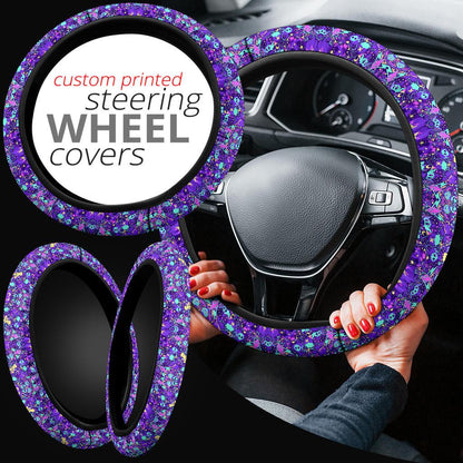 Pattern Ghost Purple Car Steering Wheel Cover 2