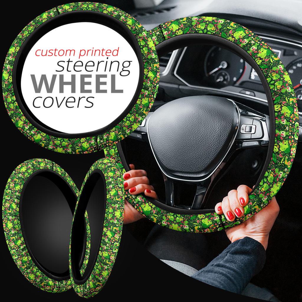 Pattern Grass Green Car Custom Steering Wheel Cover