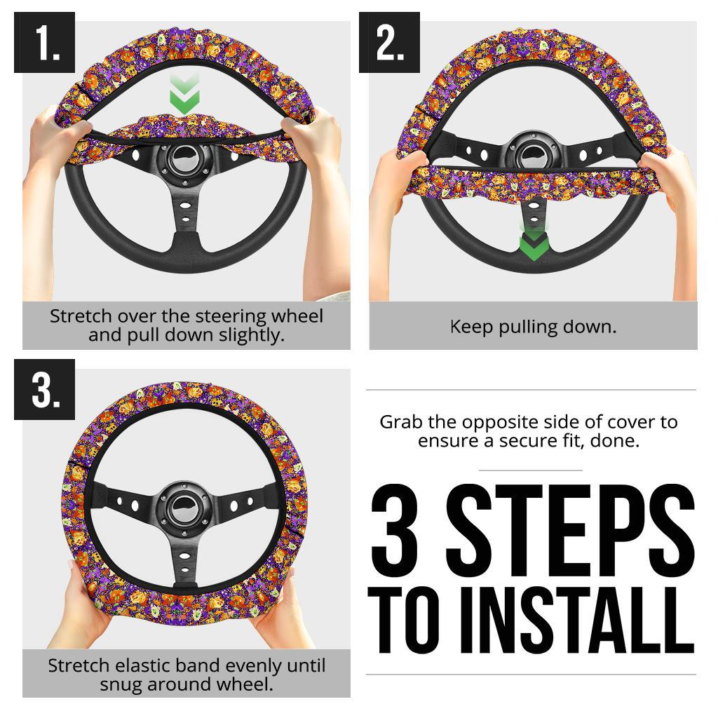 Pattern Halloween Car Steering Wheel Cover