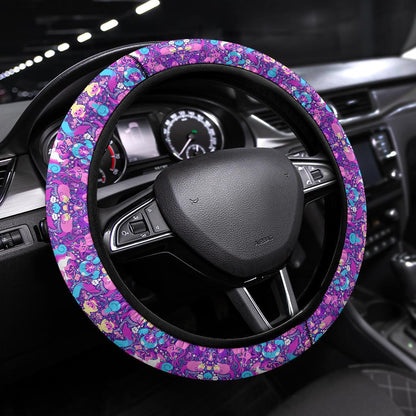 Pattern Purple Custom Car Steering Wheel Cover
