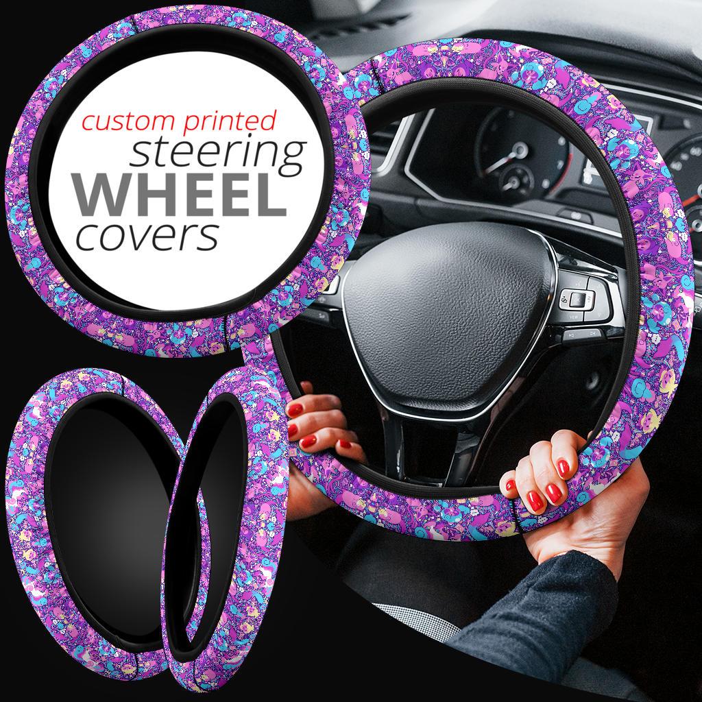 Pattern Purple Custom Car Steering Wheel Cover