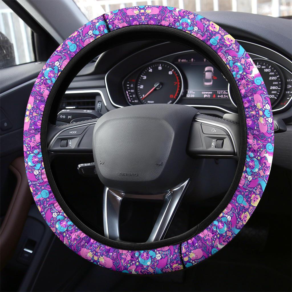 Pattern Purple Custom Car Steering Wheel Cover
