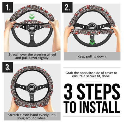 Pattern Rock Car Steering Wheel Cover