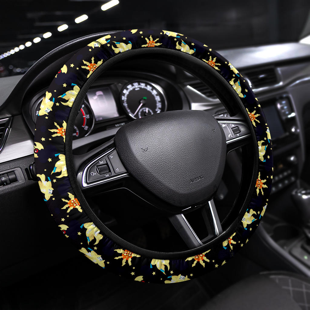 Pattern Sun Moon Christmas Premium Custom Car Steering Wheel Cover