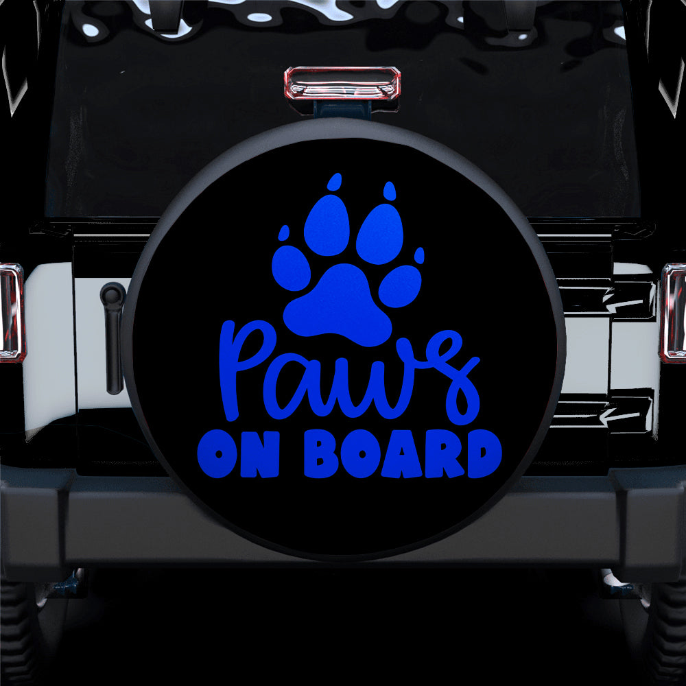 Paw On Board Blue Car Spare Tire Cover