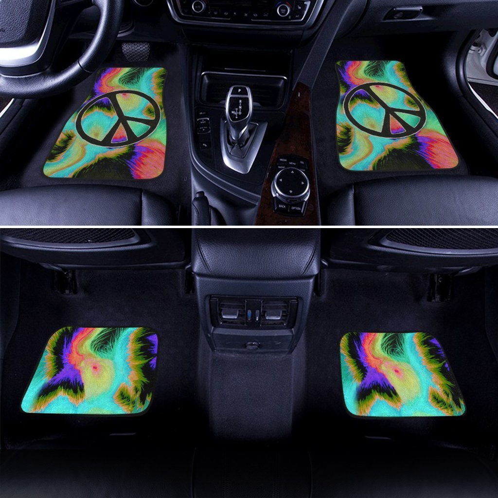 Peace Car Floor Mats Custom Hippe Peace Car Accessories