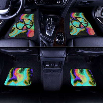 Peace Car Floor Mats Custom Hippe Peace Car Accessories