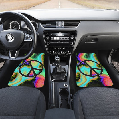 Peace Car Floor Mats Custom Hippe Peace Car Accessories